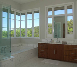 Artisan Stone Calacatta Gold Marble Countertop in Bathroom