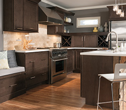 Homecrest Verano Dark Wood Cabinets